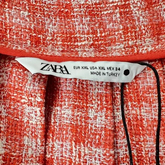 🎈HOST P 🎈 NEW ZARA Tweed Pleated Structured Mini High Waist Plaid Skirt, XXL - Picture 12 of 16